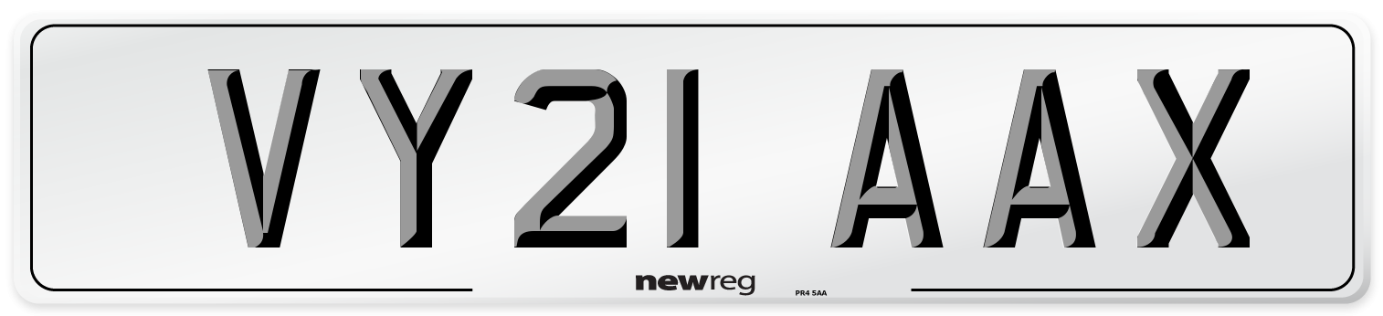 VY21 AAX Number Plate from New Reg